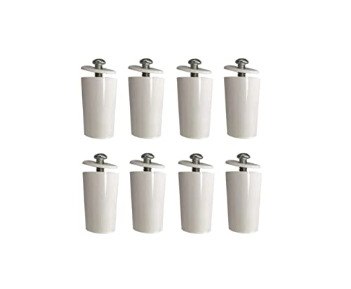 JGR SELECT Topes Persiana Blanco 40mm - 8 Unidades - Protección Para Persianas - Incluye Tornillos y Arandelas Cover