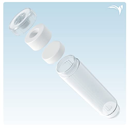 Aquaticlife 10" X 2.5" Translucent Refillable Reusable Water Filter Cartridge For Di Resin And Other Media #TOP1