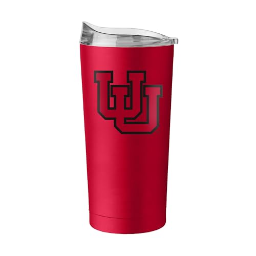 Image of Logo Brands 20 oz Powder Coat Tumbler- Insulated Tumbler with Lid for Water, Iced Tea or Coffee, Smoothie and More