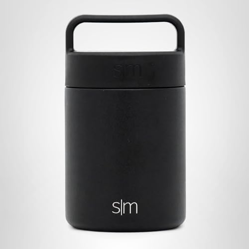 Simple Modern Food Jar for Hot Food | Reusable Stainless Steel Vacuum Insulated Leak Proof Lunch Storage for Smoothie Bowl, Soup, Oatmeal | Provision Collection | 12oz | Midnight Black