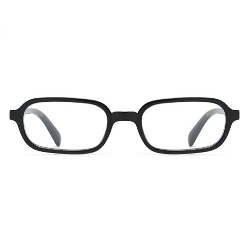 Image of LJCZKA Rectangular Blue Light Blocking Glasses for Women Men Retro Small Square Frame Anti Eyestrain Computer Eyeglasses