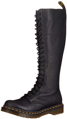 Dr. Martens Womens 1B60 Virginia Black Fashion Leather Knee High Boots - Black - 8