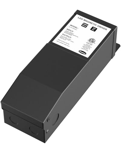Image of LED Driver 12V 100W Magnetic Dimmable LED Transformer,Magnetic Power Supply 120VAC to 12VDC,Compatible with Lutron and Leviton Dimmers, for LED Strip Lights, Kitchen, Cabinet, ETL Listed