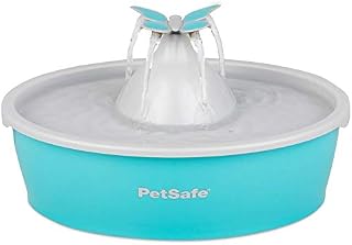 PetSafe Drinkwell Butterfly Pet Fountain - 1.5 Litre Capacity Fresh Filtered Water Dispensers for Cats and Dogs - Adjustable Flow - Filters Included