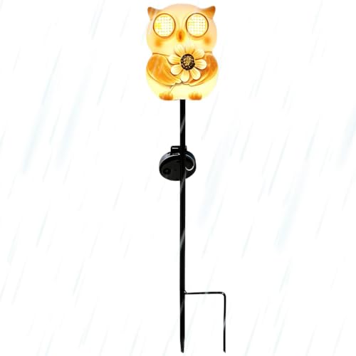 Luz solar con forma de búho: iluminación decorativa impermeable que no gasta luz