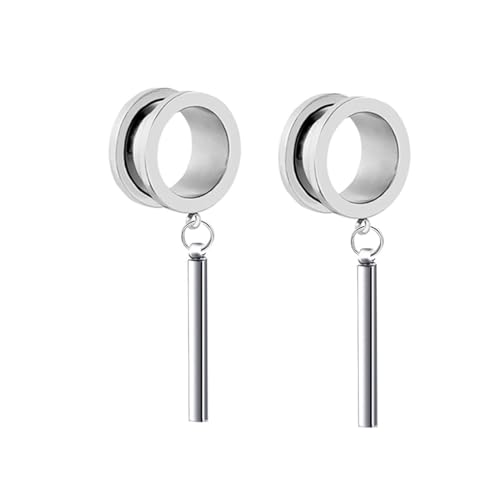 Tunnels Oreille Silicone KnSam - 2PCS Blanc 18mm - Écarteur Unisexe Fantaisie