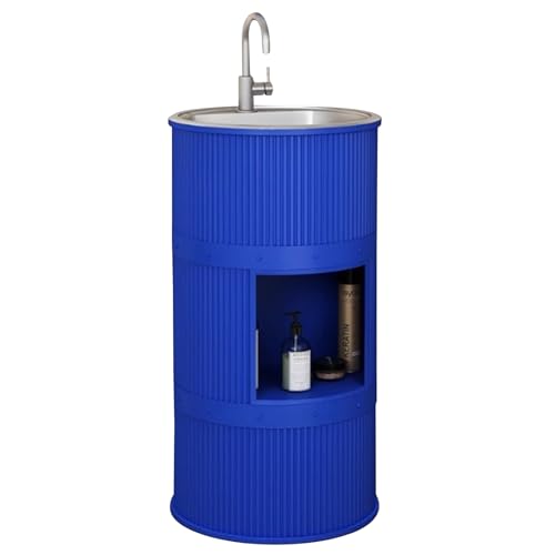 RDIAYDN Säulen-Waschbecken Industrial Style Blau