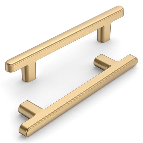 KNOKLOCK 2244 10 Pack 3.75 Inch(96mm) Kitchen Cabinet Handles Champagne Bronze Cabinet Pulls Kitchen Cabinet Hardware Drawer Pulls for Cupboard Wardrobe 2244