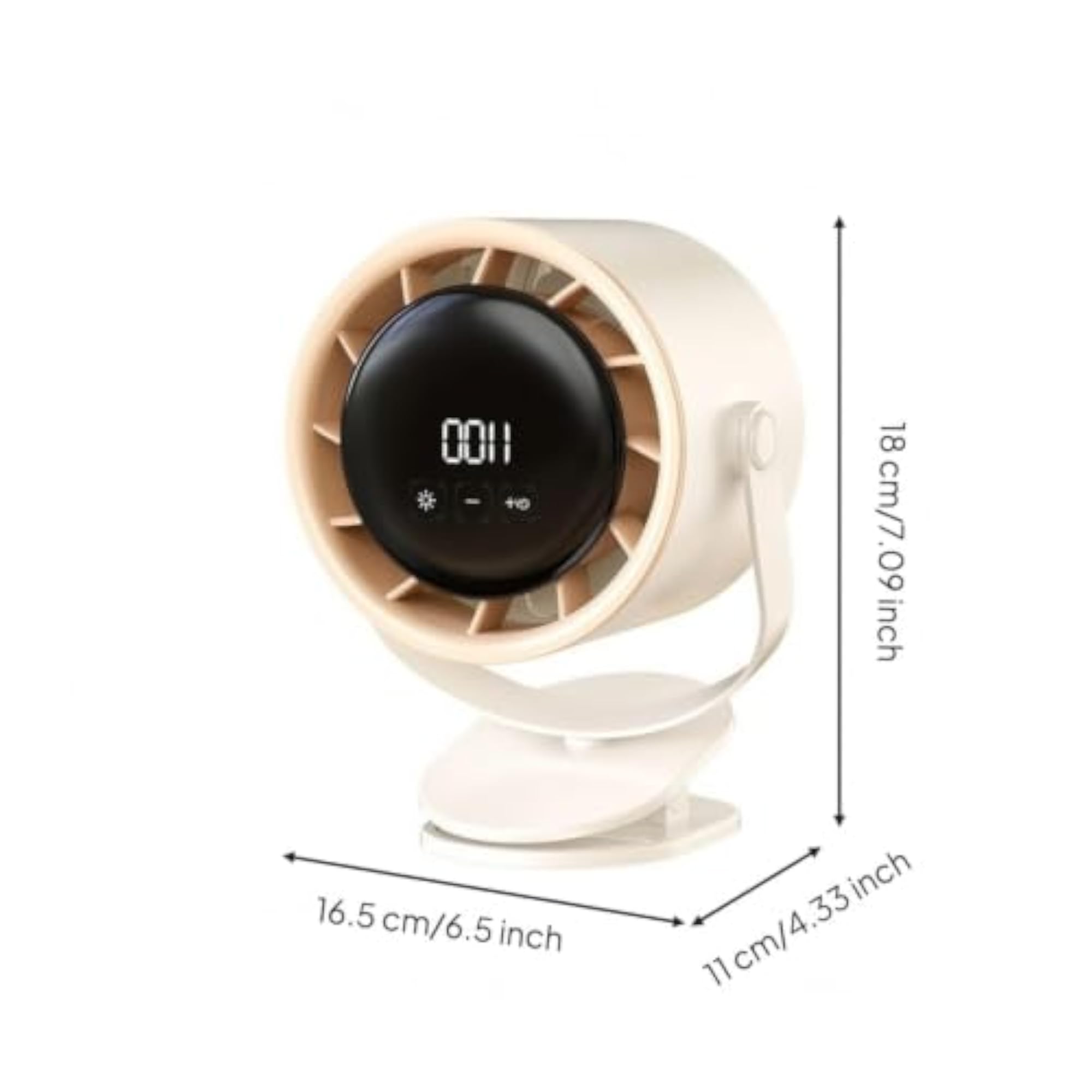 Portable Clamp-on Fan with Digital Display