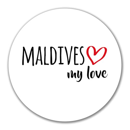 Huuraa Aufkleber Maldives my love Geschenk 10cm Sticker Maldives Geschenkidee