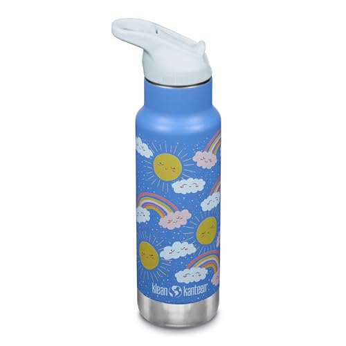 Klean Kanteen   Botella Classic infantil con tapa Seal Sport 12oz (355 ml) Azul Milky Way