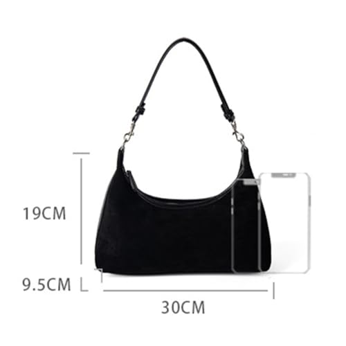 Suede Tote Bag for Women 2025 Trendy Faux Suede Shoulder Bag Work Purse Vintage Underarm Handbag Slouchy Hobo Purses2