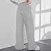 Womens Wide Leg Sweatpants Baggy High Waisted Joggers Button Lounge Pants with Pockets Fall Fashion Workout Trouser S-2XL Gray