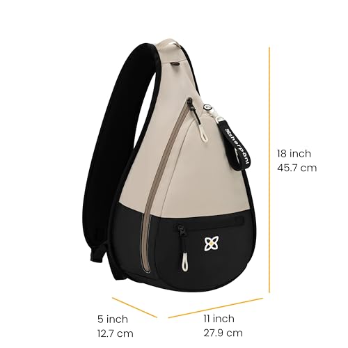 Image of Sherpani Esprit, Sling Backpack, 10L Travel Bag, Right-Handed Shoulder Sling Purse, Crossbody Backpack, Travel Gifts, RFID Protection (Con Leche Classic)