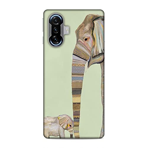 Image of Printed Mobile Back Hard Case Cover for Xiaomi Poco F3 GT | Elephants, Cute Baby Elephant, Traditional-2189