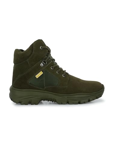 Image of Eego Italy Men's Genuine Leather Troop Aerolite 7.0 Military & Tactical Boot (Green) with Steel Toe Insert