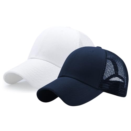 Image of Baseball Cap for Men Women, Men's Athletic Baseball Fitted Cap Classic Adjustable Plain Hat Quick Dry Trucker Hats