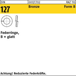 500 Federringe DIN 127 Bronze Form B M12
