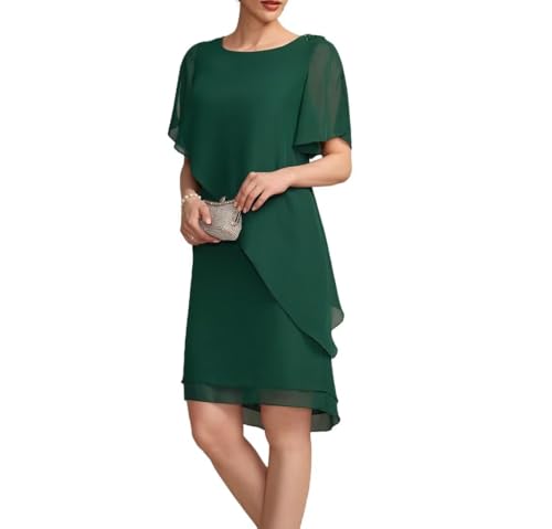 Tea Length Mother of The Bride Dresses Chiffon Formal Evening Gowns Mother of The Groom Dresses MDA0042