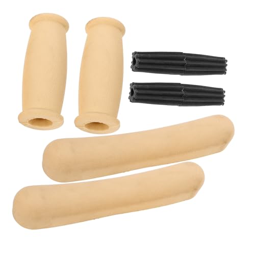 BUTIFULSIC 1 Set Crutch Accessories Crutch Hand Grip Covers Replacement Crutch Pads Crutch Handle Pillow Crutch Hand Grips Crutches Pad Crutch Underarm Cushions Crutch Cushions Khaki Rubber