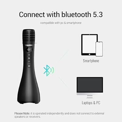 TAKSTAR 15W Bluetooth Microphone with Speaker, DA10 II Wireless Handheld Mic with LED Display, 4 Modes, Noise Canceling, Portable PA System for Teaching Singing Speaking Karaoke Wedding