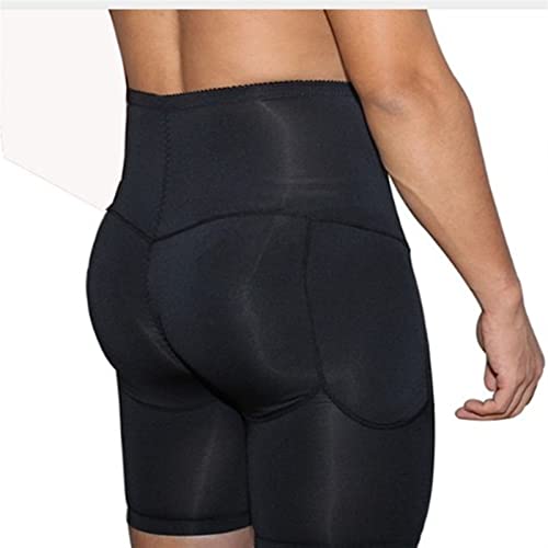 Padded Boxer Briefs for Men 1/2 Pack Plus Size Mens Underwear Briefs Hip Enhancer Panties Shapewear Shorts (Color : Black A, Size : XXXL/XXX-Large)4