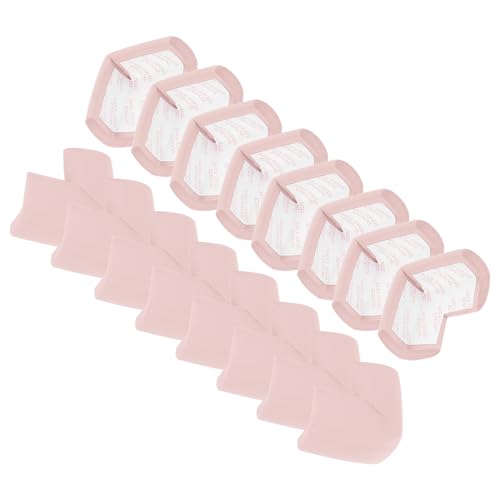 MECCANIXITY 16 Pack Soft Corner Protector, Rubber Foam Furniture Proofing Corner Guards Edge for Fireplace Table Stair, Pink