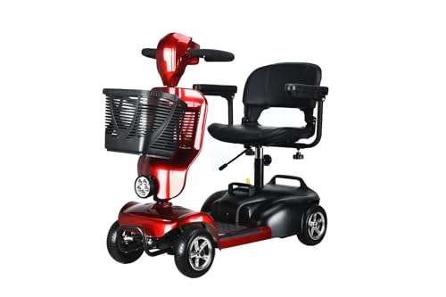 iCAN X-02 2025 Model Portable Mobility Scooter, 120 Kg Capacity, 12.5 Mile Long Range, Removable Battery, UK Regulated, LED Headlight, Removable Basket, CupHolder, Light Weight, Front Fairing