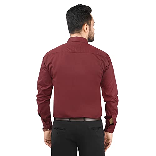 Image of Combo of Men Casual Cotton Full Sleeves Formal Regular Slim Fit Plain Office Shirts