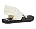 Sanuk Women's Yoga Sling | Sandals for Women | Yoga Sandals For Women | Memory Foam Footbed | Two-Way Stretch Upper, White Black, 9