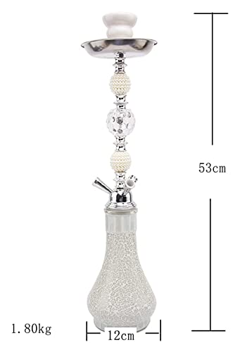 INKMEX Wasserpfeife Arabische Wasserpfeife Multi-Rohr DREI-Rohr-Kristallglas-Bongs Geschenke for Männer und Frauen… – Bild 6