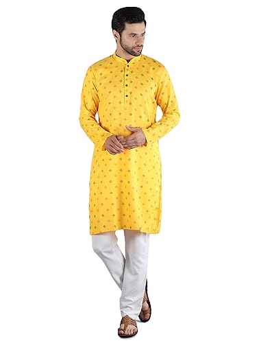 Image of Uri and MacKenzie Mens Cotton Woven Casual Kurta Pajama set