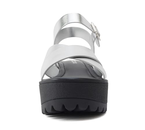 Image of Soda inchJoey inch ~ Women Open Toe Criss Cross Strap Mid Heel Sandal with Adjustable Ankle Strap