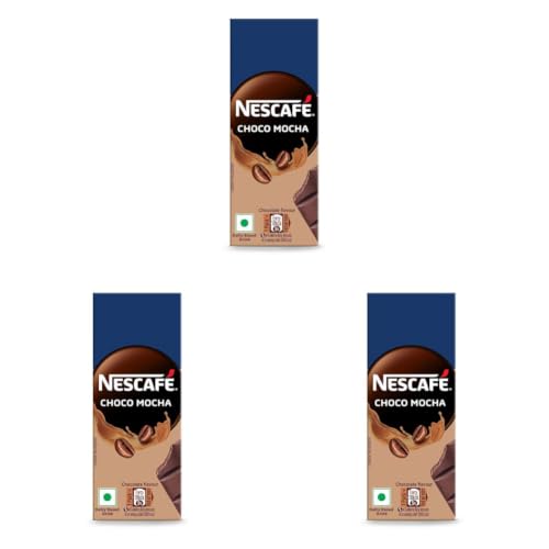 Image of Nescafe Ready to Drink Choco Mocha Cold Coffee - Flavoured Liquid Milk, 180ml Tetra Pack. (Pack of 3)