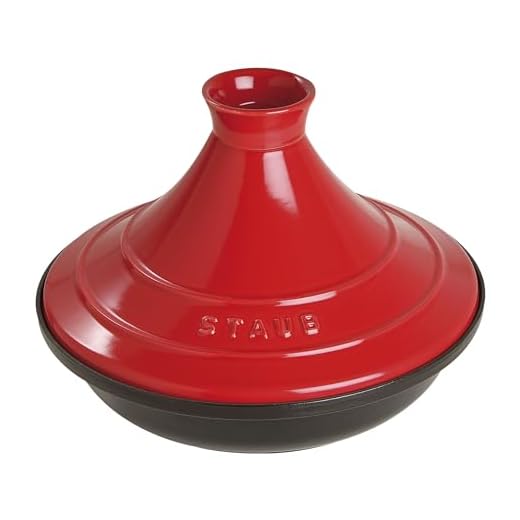 STAUB Tajine, gietijzer, kersenrood, 28 x 28 x 20 cm, 1 stuk