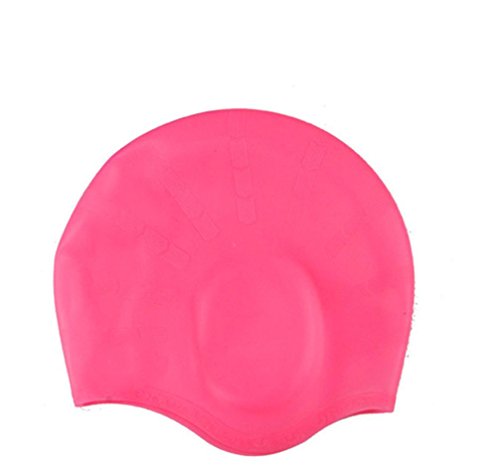 Grand capuchon de natation en silicone durable bonnet de bain cheveux longs