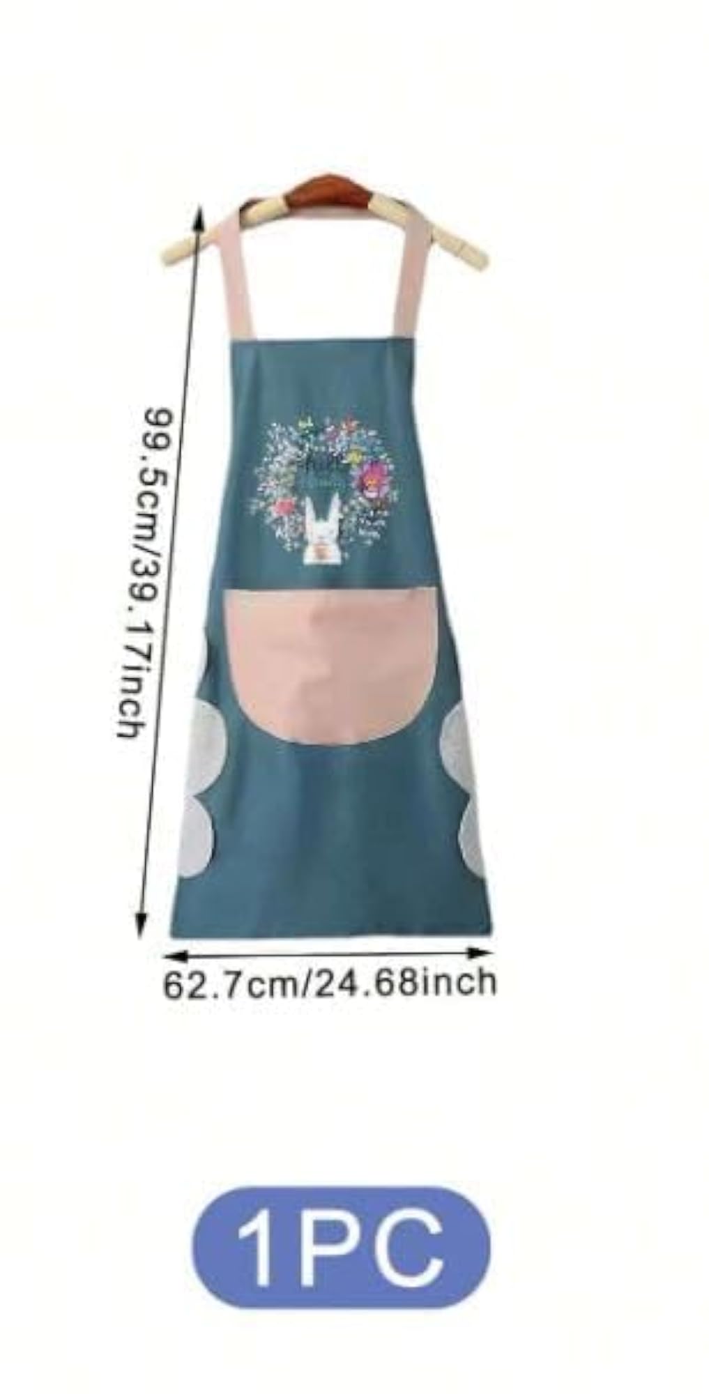 Waterproof Kitchen Apron with Pockets and Hand Wipe Towel