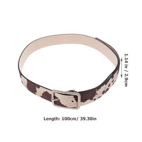 4pcs Cow Pu Belt Jeans Belt Leather Animal Print for Women Western Cow Print Western Pants Womens s Girl Miss Imitation Leather Accessories2