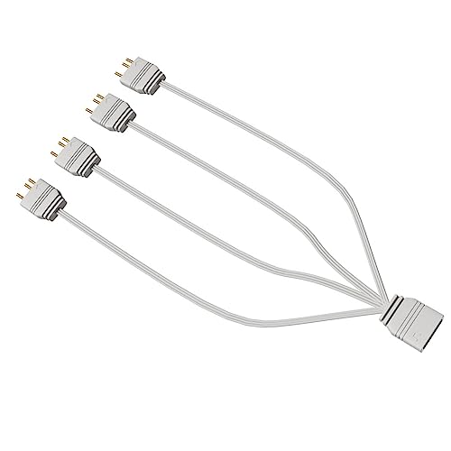 Image of SECRET DESIRE ARGB Splitter 5V 3Pin 1 to Three /4 Connector Power Cable for PC Desktop Computer 1 to 4