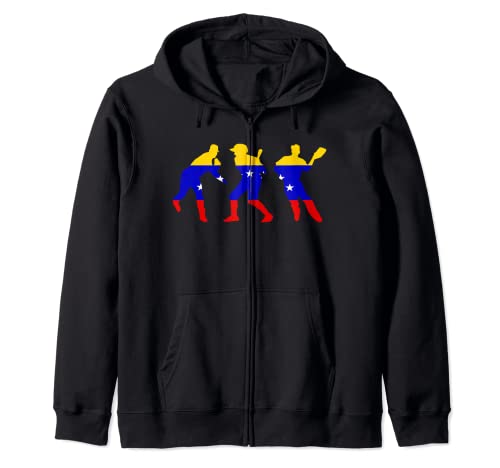 Camiseta de béisbol de Venezuela con bandera de beisbol Sudadera con Capucha