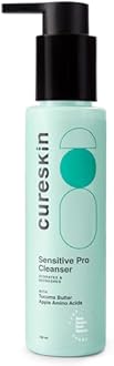 Cureskin Sensitive Pro Cleanser with Tucuma Butter & Apple Extracts for Sensitive Skin Face Wash, 3.38 fl oz (Pack of 1)