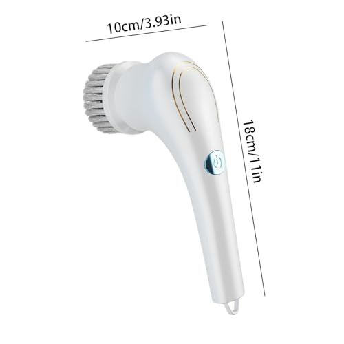 Electric Spin Scrubber - Rechargeable Power Cleaning Brush with 5 Replaceable Heads for Kitchen, Bathroom - Image 2