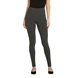 Max & Mia Women's The High Waist French Terry Legging Pant (US, Alpha, Medium, Regular, Regular, Heather Charcoal)