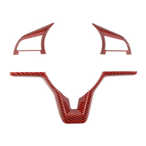 Mesa o moldura de volante para Nissan Qashqai, Xtrail y Rogue en fibra de carbono roja, 3 piezas