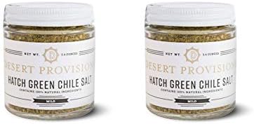 Hatch Green Chile Salt by Desert Provisions, 2 Count (3.4 oz each) (Mild)