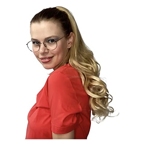 CAISHA by PRETTYSHOP 60cm Haarteil Ponytail Zopf Pferdeschwanz Haarverlängerung Voluminös Leicht Gewellt Dunkelblond Mix H32b Cover