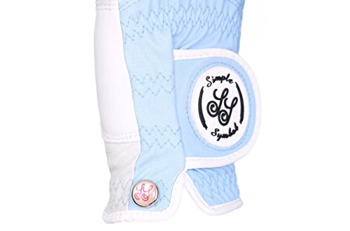 Simple Symbol Men's Golf Glove High Grade Leather Left Hand Right Hand Value Three Pack Small/Medium/Large/Xl(Sky,Xl,Left) #TOP4