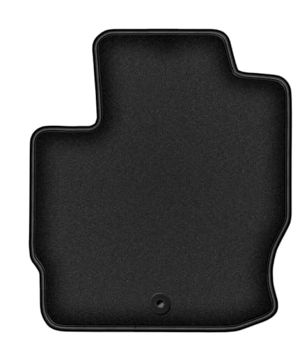 Tapis conducteur en velours haut de gamme Mitsubishi Colt VII HB noir dessous caoutchouc