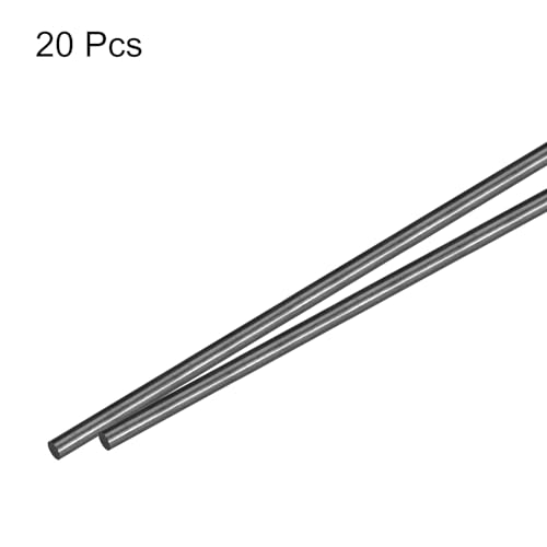 QUARKZMAN 20 Stück Kohlefaserstab, 2mm x 200mm für RC Flugzeug DIY Werkzeug Flügelrohr Quadcopter Arm