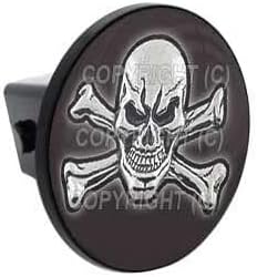 Custom Class 3 Tow Hitch Receiver 2" Insert Plug Truck & SUV - Skull & Bones Style-9856-6762